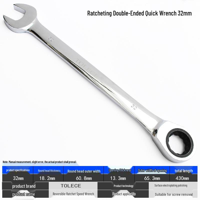 Реверсивный гаечный ключ с открытым зевом QuickTorx