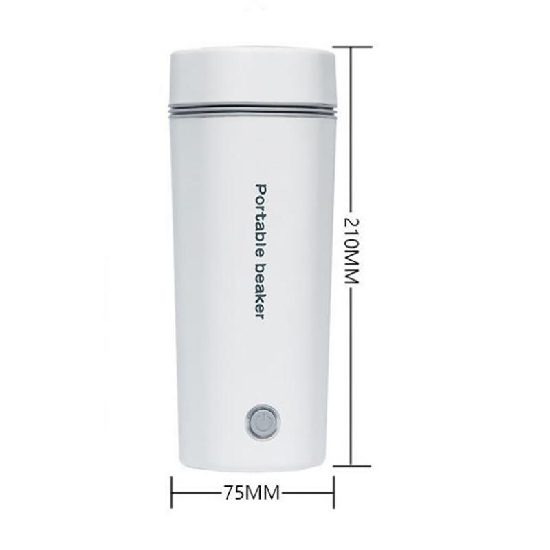 Портативный электрический чайник из нержавеющей стали с подогревом, автомобильная 8-часовая термоизоляционная чашка, чашка для кофе, чая, воды, нагревательная чашка