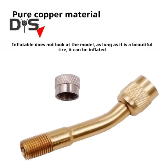 Комплект латунных удлинителей для вентилей шин, изогнутый на 45/90/135 градусов, комплект адаптеров для надувных вентилей автомобилей, мотоциклов, скутеров, удлинитель сопла с резиновым сердечником вентиля