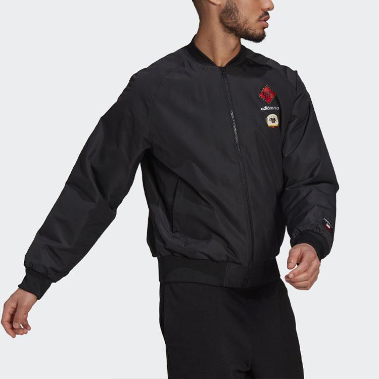 Adidas Neo X Wu Huang Wan Shui Collaboration Casual Sports Cotton Flight Jacket Winter Men Jacket Black GS5183