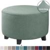 Ottoman Cover Stretch Ottoman Slipcover Round Ottoman Storage Cover Folding Stool Covers for Footrest Ottoman Fit Dia  20"-41" Removable Washable