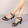 Women Ballroom Latin Tango Dance Shoes Salsa High Heeled 5.5CM