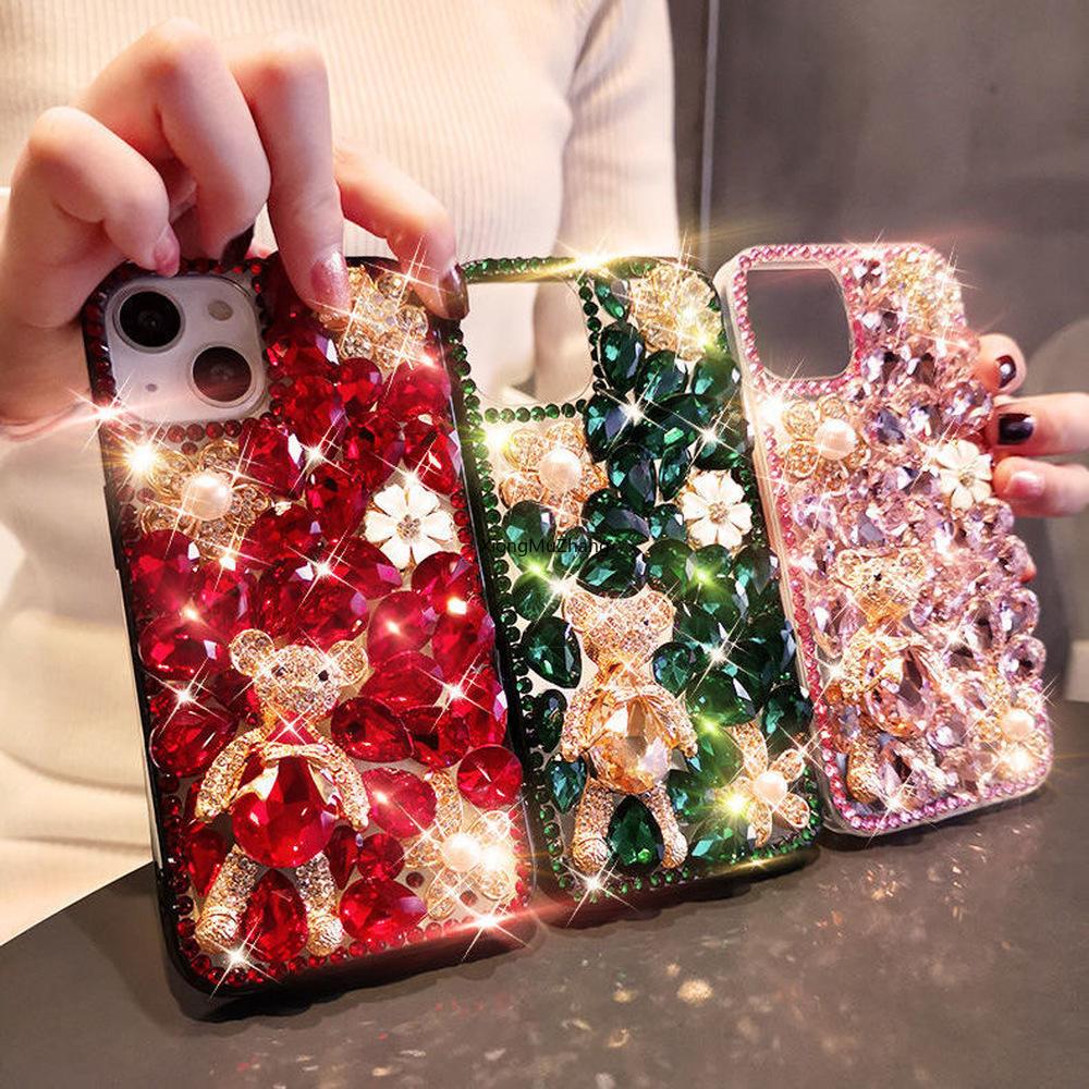 Luxury Glitter Bling Pearl Diamond Case For Samsung S23 S22 S21 S20 Ultra A13 A23 A33 A53 A22 A32 A52/iphone 13 14 12 11/Redmi 10 10C 9A 9T Note11 10