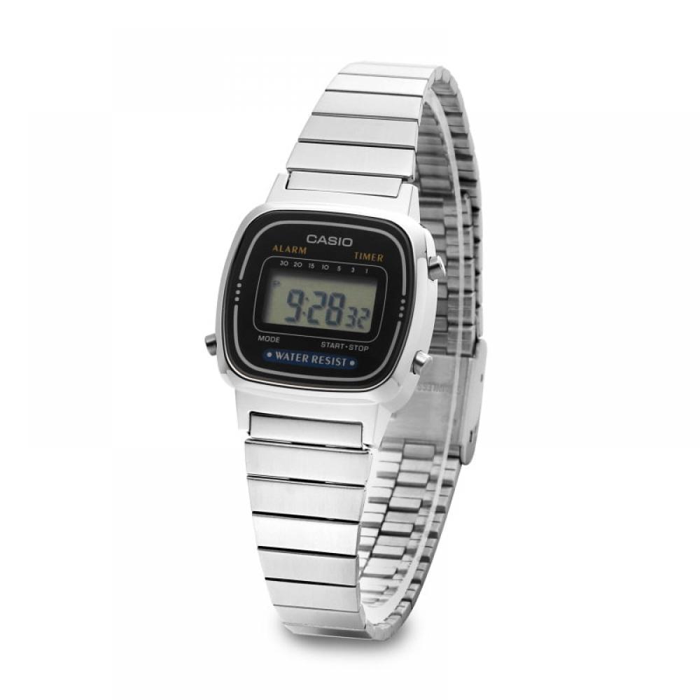 Casio La670wa 1df La670wa 1 Цифровые Квадратные Винтажные Ретро Женские Металлические Часы