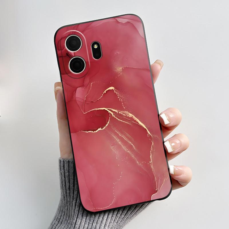 Phone Case For TCL NxtPaper 70 Pro Bumper Black Silicone Shockproof Soft Casing Pattern New Design Love Moon Pattern Cover