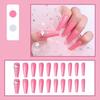 Removable Long Ballet French Manicure Press-On Nails
