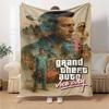 1 шт. Мягкое фланелевое одеяло Grand Theft Auto с дизайнерским принтом. Уютное одеяло для всех сезонов, идеально подходит для дивана, кровати, офиса