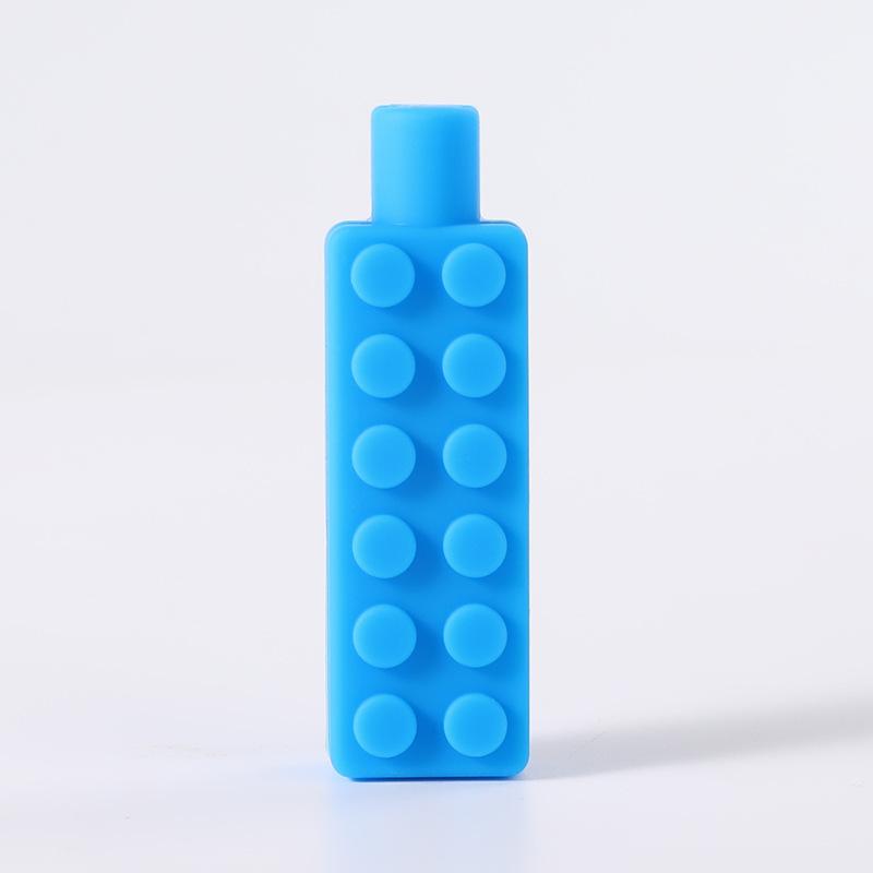 Детский силиконовый чай: Радужные строительные блоки и жевательный кулон