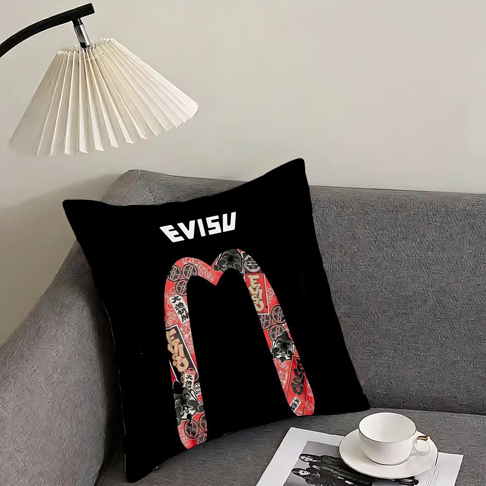 EEVISU Logo Cushion Cover Pillowcase Ultra Soft Skin Friendly Fabric Cloud Like Comfort Concealed Zipper