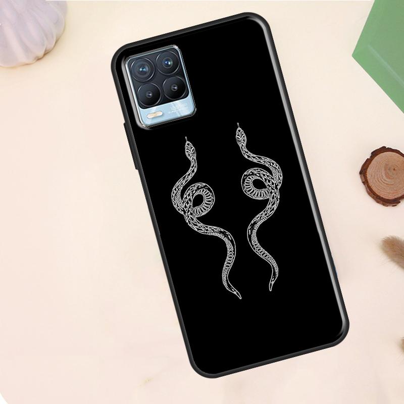 Чехол-арт с изображением змеи для Realme C67 C71 C63 C61 C55 C51 C53 C35 C65 C75 11 12 13 14 Pro Plus GT6 GT7 15 Pro