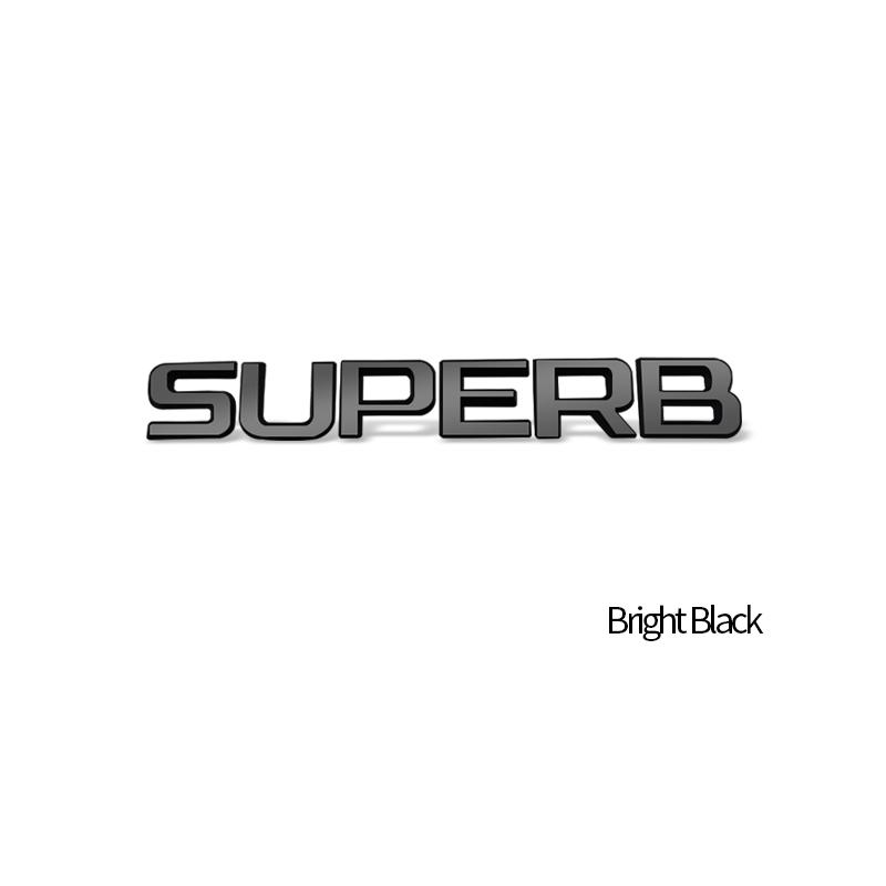 MBOF6 Car-Styling Metal Emblem Bright Black Badge For Skoda Laurin & Klement 4x4 Yeti Octavia Superb Fabia Kamiq Karoq Kodiaq Rapid