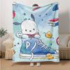 1pc Fashion Pochacco Blanket, Perfect for Home Decor, Gift Idea, Seasonal Use, Living Room, Travel, Camping, Car Blankets, Beach, Office Naps.H023