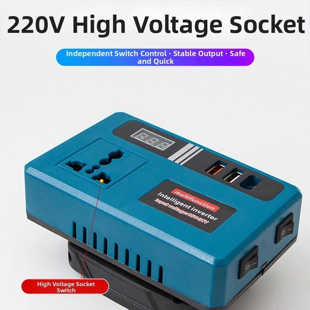 Инвертор питания от аккумулятора DC 21V к AC 180V-220V для аккумулятора Makita 18V Адаптер-инвертор для аккумулятора