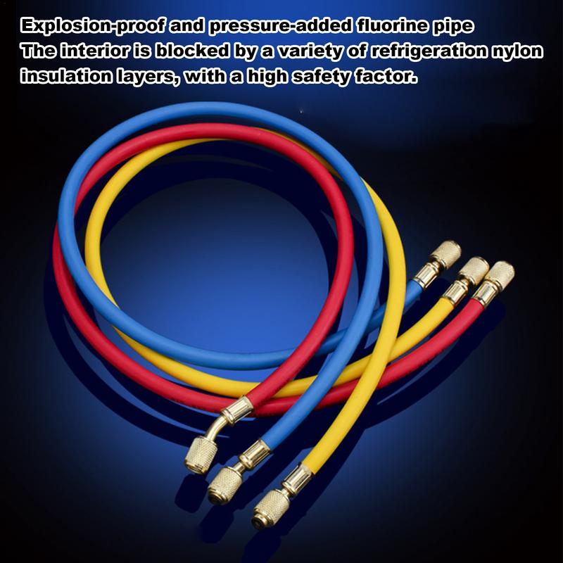 Диагностический набор манометров коллектора кондиционера автомобиля, шланг хладагента для автомобильного ремонта, инструмент для хладагента R134A/R22/R410/R12