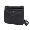 Bag 2VH118 2DMH XOO Nero Tessuto Re Nylon Saffiano Leather Triangle Logo Square Shoulder Bag [Prada] (Shoulder Bag) Men's [Brand] [Item]