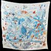 88*88cm Chinese Pure Mulberry Silk Temperament Art Pattern Square Scarf Shawl Neckerchief Women Cloth Accessories