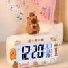 Каваи Капибара Аниме Будильник Комнатное Настольное Украшение Студенческий Будильник Брелок Подарок на День Рождения Со Стикерами