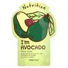 TonyMoly, I'm Avocado, Nutrition Beauty Mask Sheet, 1 Sheet, 21g (0.74oz)