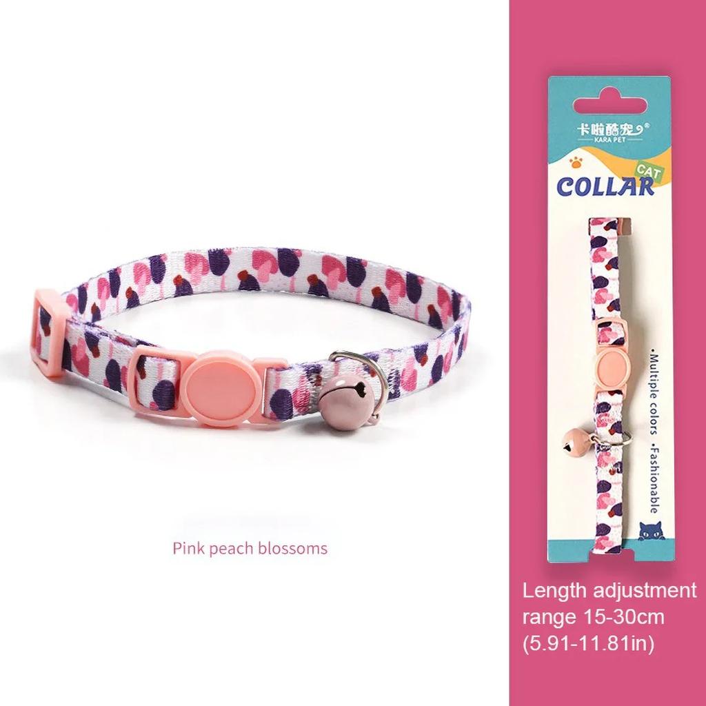 Милый дизайн ошейника для кошек против удушья, регулируемый 15-30 см, удобная посадка, декоративный колокольчик, надежная застежка, используется для кошек и собак