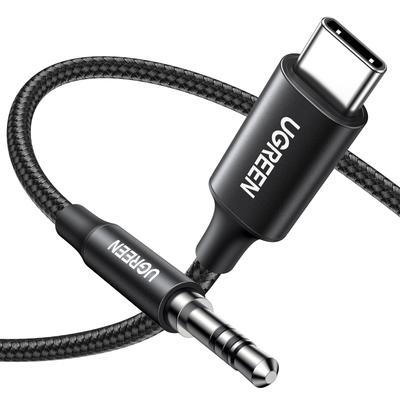 Ugreen Кабель AUX Кабель-переходник USB C Разрешение Звук Оснащен ЦАП Высокопрочная нейлоновая оплетка Кабель-переходник USB C на AUX Кабель Type C на аудио