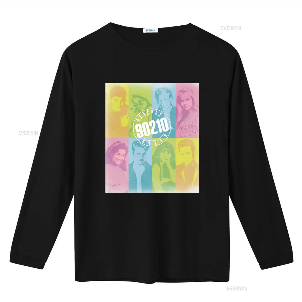 Beverly Hills 90210 Cast Color Block T Shirt for Retro TV Show Fans White vintage Washed Soft Breathable Slightly graphic