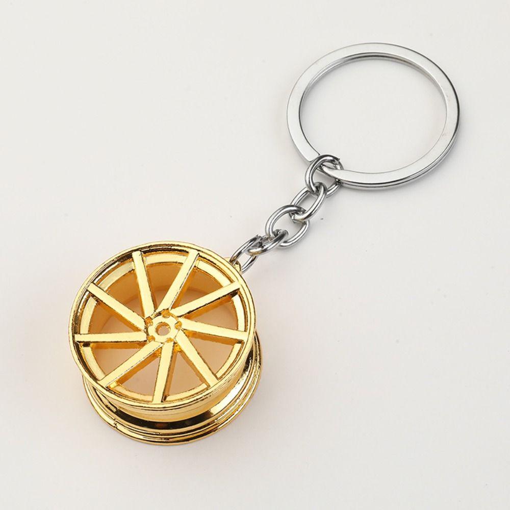 Цинк Цинковый сплав Брелок для ключей в виде автомобильного колеса Ступица колеса Шина Обод Держатель для ключей Индивидуальность Подарки