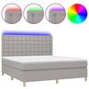 VidaXL Slatted Bed Base with Mattress and LED, Upholstered Bed, Double Bed, Adult Bed for Interior Bedroom, 3135765