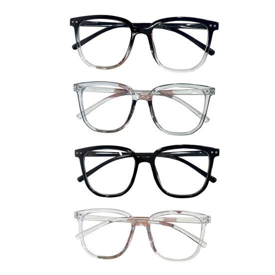 Очки унисекс с блокировкой синего света, большая овальная оправа в стиле ретро, ​​четкий обзор, прочный шарнир с полями, защита глаз, прозрачные очки с синим светом, очки