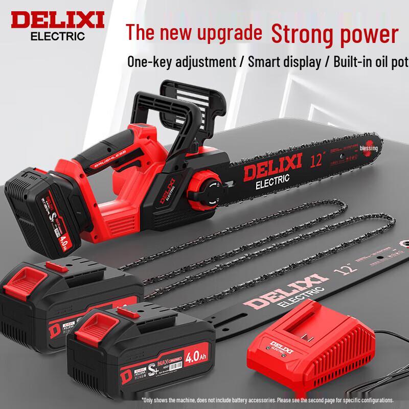 DELIXI ELECTRIC 21В Беспроводная электрическая цепная пила 12 дюймов CN вилка (адаптер в комплекте)