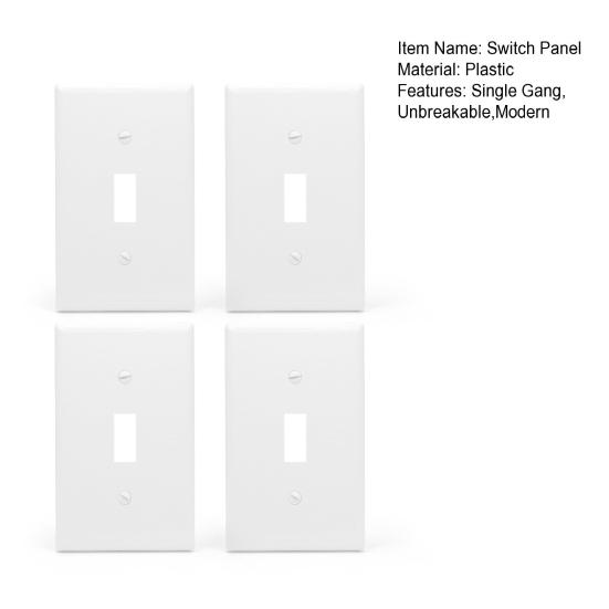Панель тумблера, одноместная, небьющаяся, современная, белая, сверхмощная, декоративная пластиковая, американская настенная панель, крышка розетки, товары для дома