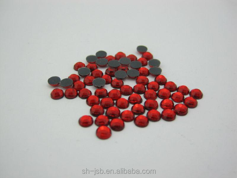Eco-Friendly Flatback Glass Beads Garment Accessories Hot Fix Loose Rhinestones 12 Facets Round Multi-color