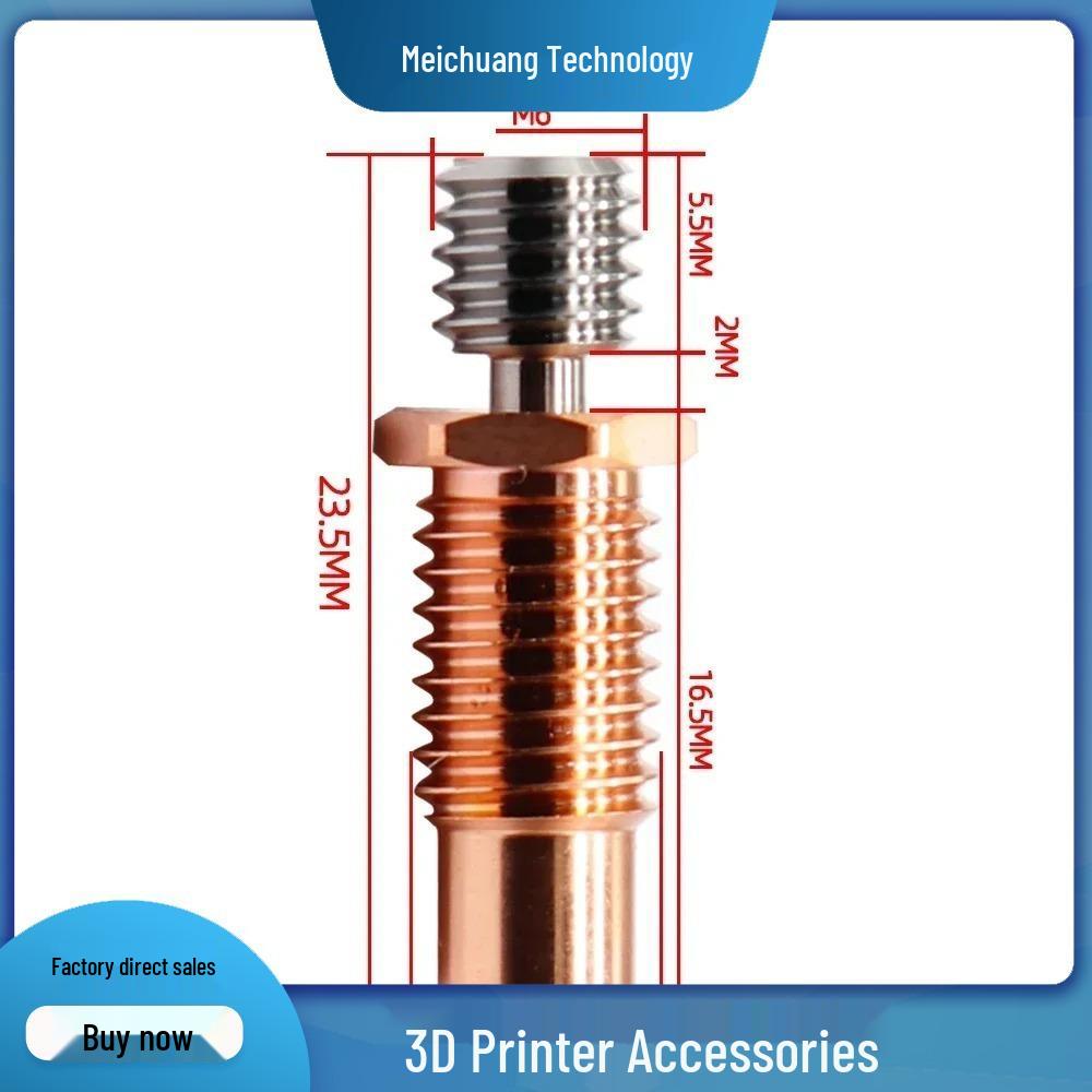 Биметаллическая горловина для 3D-принтера CR6 SE/Ender 3/CR10 (Модели V5/V6)