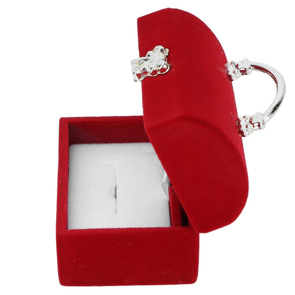 Маленькая шкатулка для драгоценностей, флокирующаяся ретро-красная серьга, ожерелье, дорожная коробка для хранения, портативный органайзер для браслетов