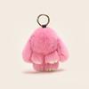Плюшевый Причудливый Брелок из Кроличьего Меха Красочный Кролик Подарочный Аксессуар Для Стильных Девушек