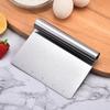 Stainless Steel Dough Cutter Curled Edge Pastry Spatula Multifunctional Pizza Scraper  Bread