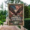 Honoring All Who Served Garden Ag Veteran Soldier Memorial Day USA Yard Decor RRI