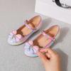 Children's Summer Sandals Rainbow Sequins Girls Party Shoes Fashion Glitter Bowtie Kids Princess Causal Party Dress High Heels
