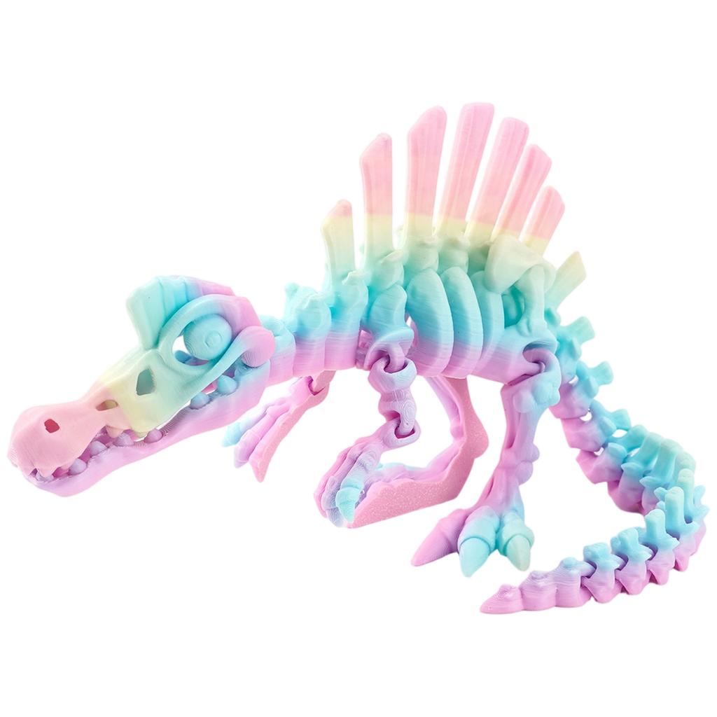 3D Printed Spinosaurus Dinosaur Skeleton Model Educational Puzzle Toy for Assembly and Display Suitable for Science and Learning Projects