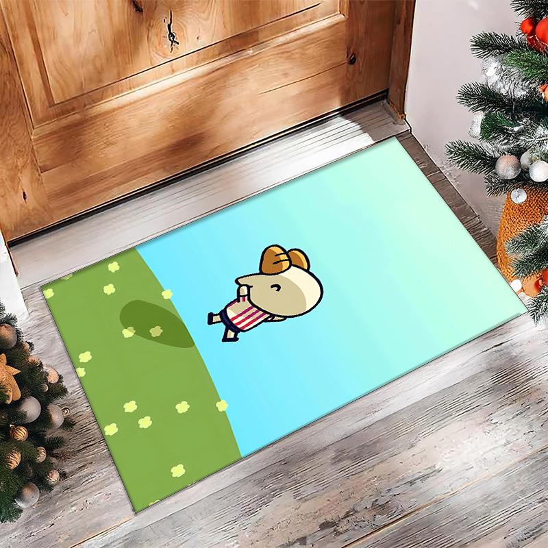 Chivas Printed Crystal Velvet Area Rug, Soft Anti-Slip Water Absorbent Floor Mat for Living Room Bedroom