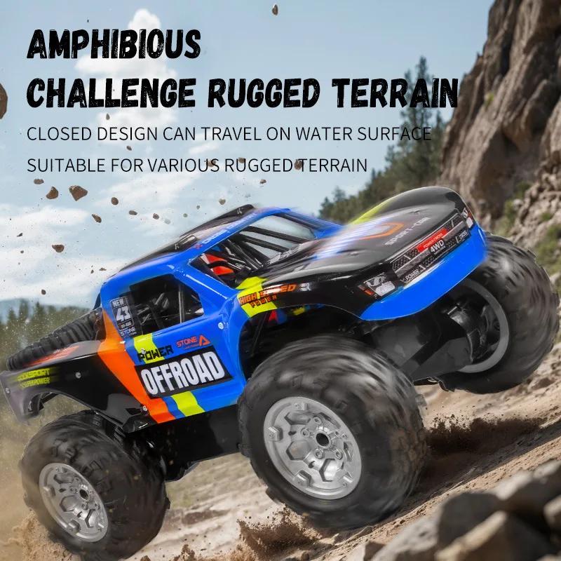 non-toxic JJRC Rc Cars 4WD Offroad Racing Car Q205 Remote Control Car Amphibious Short Truck Drift Vehicle 2.4G Radio Control Toys children
