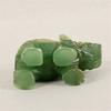 Fashion Exquisite Hand Carved Natural Green Aventurine Jade Stone Craving Elephant Statue Decor