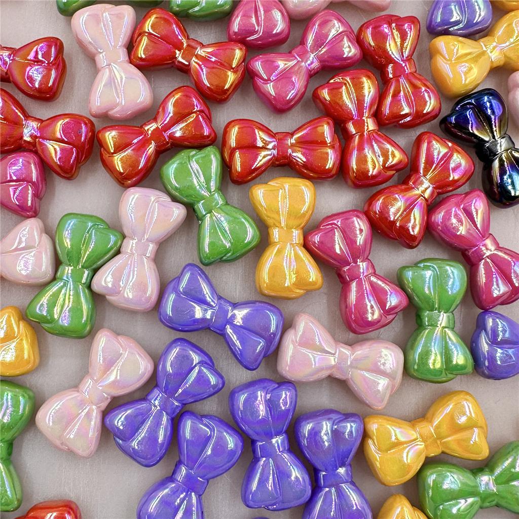 Изготовление брелоков 15,8*28,8 мм 10 шт. Крупные бусины-бантики Акриловое ожерелье Ослепительный модный бисерный материал для браслета бусины