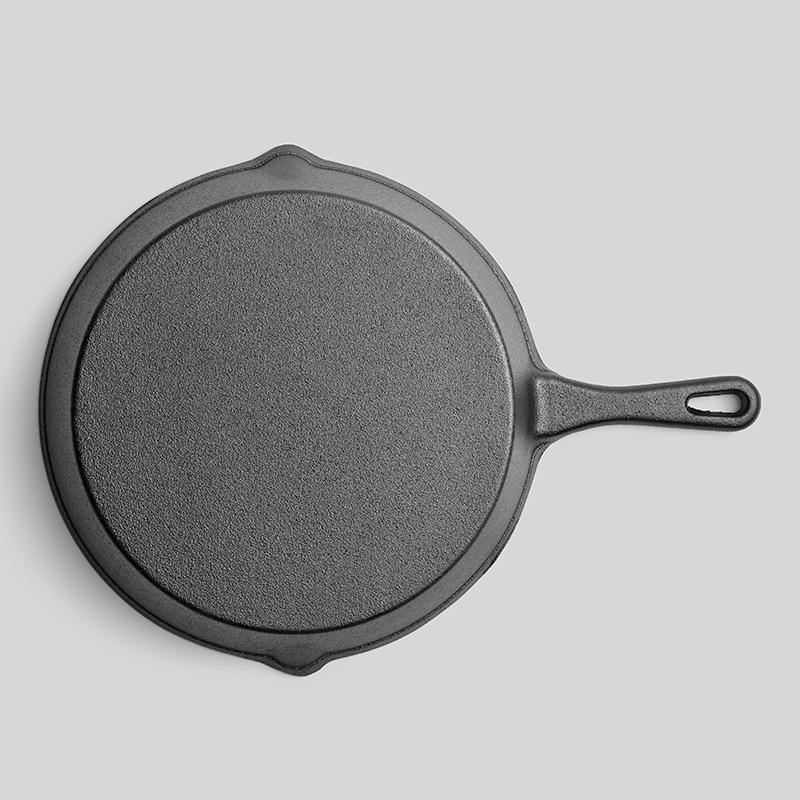 Чугунная мини-сковорода без покрытия - с антипригарным покрытием, доступна в размерах 14 см, 16 см, 20 см, 26 см