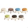 Low Roller Seat Rolling Stool Modern Sturdy PU Leather with Swivel Caster for Garage Porch