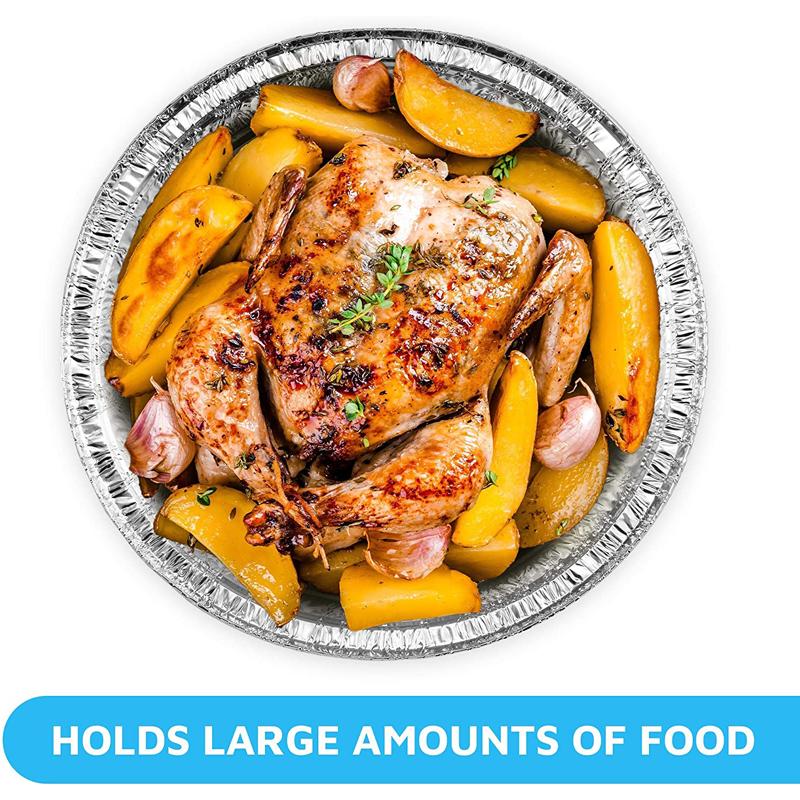 Круглые противни из алюминиевой фольги, одноразовые контейнеры с прямыми стенками для хранения, выпечки