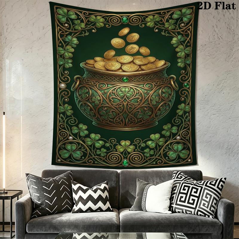 Coins&Rainbows Wall Tapestry Aesthetic Wall Hanging Printed Fabric Blanket Decorative Tapestries for Bedroom Living Room Home Decor