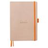 Блокнот Rhodia Rhodiarama Goal Book, A5, Точечная сетка, 240 страниц, Обложка из итальянской кожи, Розовый дым, CF117803