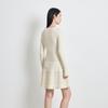 VEROMODA Wool Blend V-Neck Knit Dress with Decorative Buttons