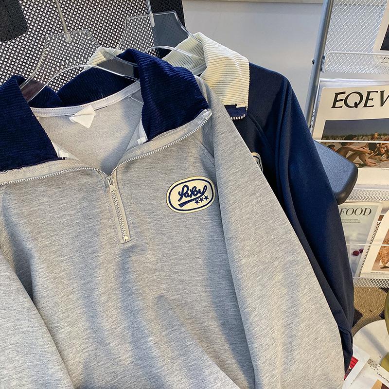 Женская рубашка-поло большого размера - Весенне-осенняя модель свободного кроя, оверсайз топ, Новая коллекция 2025