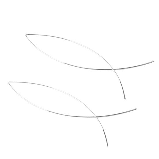 1 пара элегантных однотонных универсальных сережек в форме рыбы